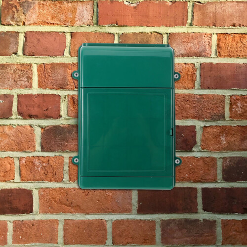 KALLORY Green Plastic Mailbox, Wall Mount, Stylish and Space-Saving 2