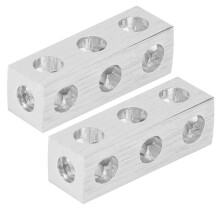 Aluminum Square Beam 8x8x24mm 3 Hole Robotic Part 3106-0003-0024