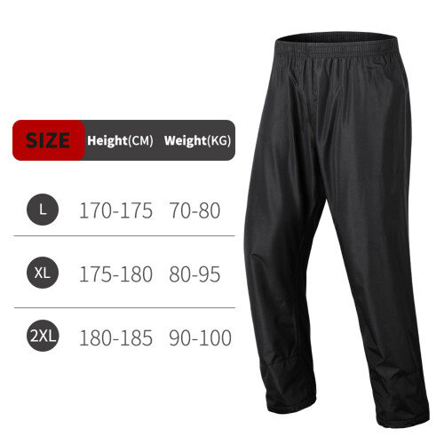 Split-Regenhose EU 2XL Schwarz Polyester atmungsaktiv 1