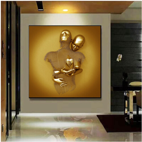 Ζωγραφική Love Art, 3D ΤΕΧΝΗ ΤΟΙΧΟΥ ΑΝΔΡΕΣ ΓΥΝΑΙΚΕΣ Σετ διακόσμησης τοίχου Αφηρημένη 2