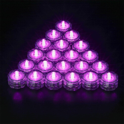 LED Submersible Waterproof Tea Light Candles 6 12 24 36 48 2