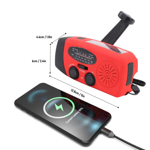 Notfallradio 2000 mAh 12,8 x 4,6 x 6 cm Schwarz 1
