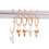Argolas para cortinas para varões de 6/8 polegadas, presilhas decorativas em formato de O, ferragens resistentes à ferrugem, fácil instalação e 3