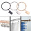 Argolas para cortinas para varões de 6/8 polegadas, presilhas decorativas em formato de O, ferragens resistentes à ferrugem, fácil instalação e 5