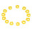 100PCS Yellow Plastic Pigeon Leg Rings 8mm for identification 13