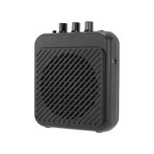 Mini-Gürtelverstärker für E-Gitarre, 3W, wiederaufladbar, 4,9 x 3,9 Zoll, schwarz