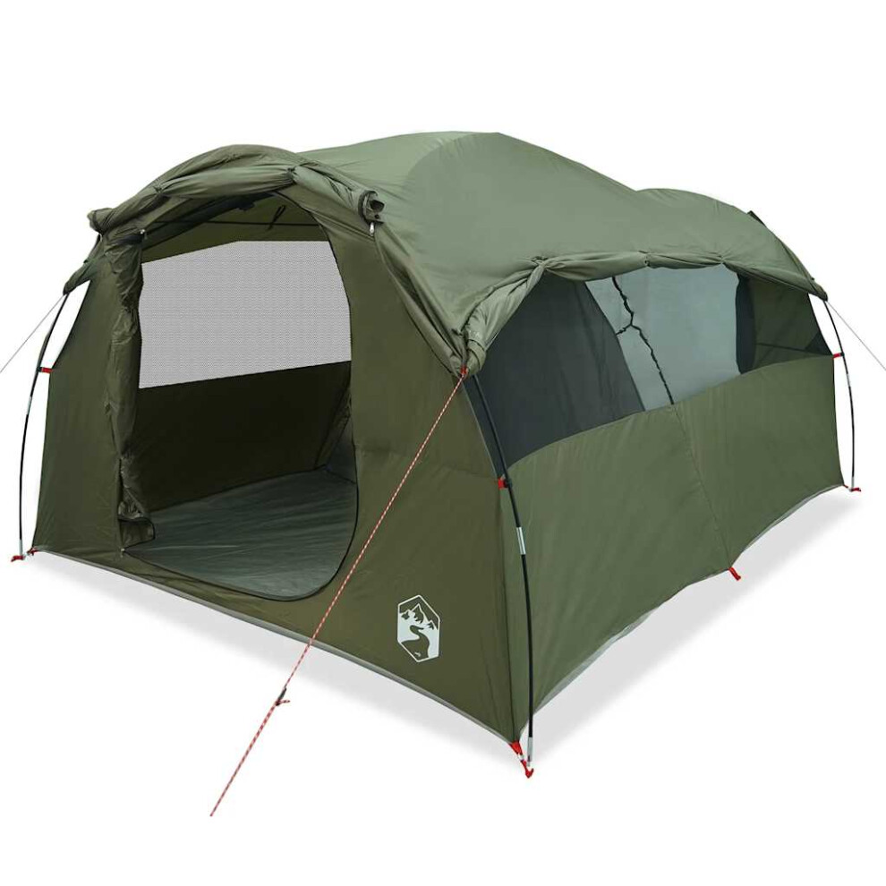 Vidaxl Family Tent Tunnel 6-Person Olive Green Waterproof