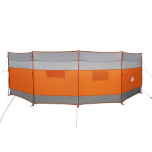 vidaXL Camping Windbreak Grey and Orange 510x153 cm Waterproof