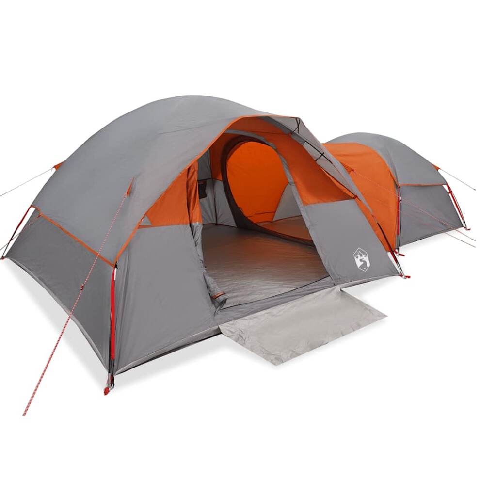 Vidaxl Camping Tent 5-Person Grey And Orange Waterproof