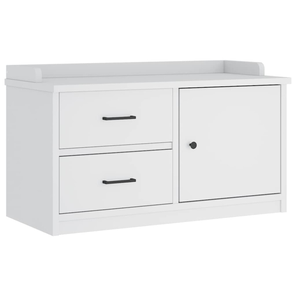 Vidaxl Hallway Bench Sandnes White 87X40x50 Cm Solid Wood Pine