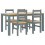 VidaXL vidaXL 5 Piece Dining Set PANAMA Grey Solid Wood Pine 1