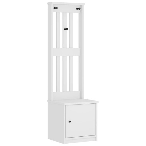 VidaXL vidaXL Hall Tree SANDNES White 45x40x159.5 cm Solid Wood Pine