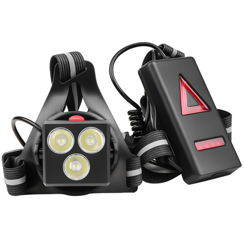 Rotes 3-Lampen-Brustlicht 2000 mAh, 4,7x4,7x1,8 cm 2