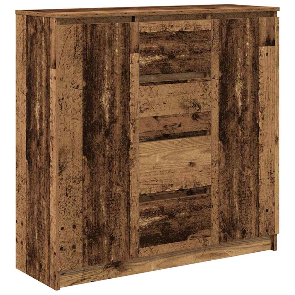 Vidaxl Sideboard With Drawers Old Wood 100.5X35x98.5 Cm Engineered Wood