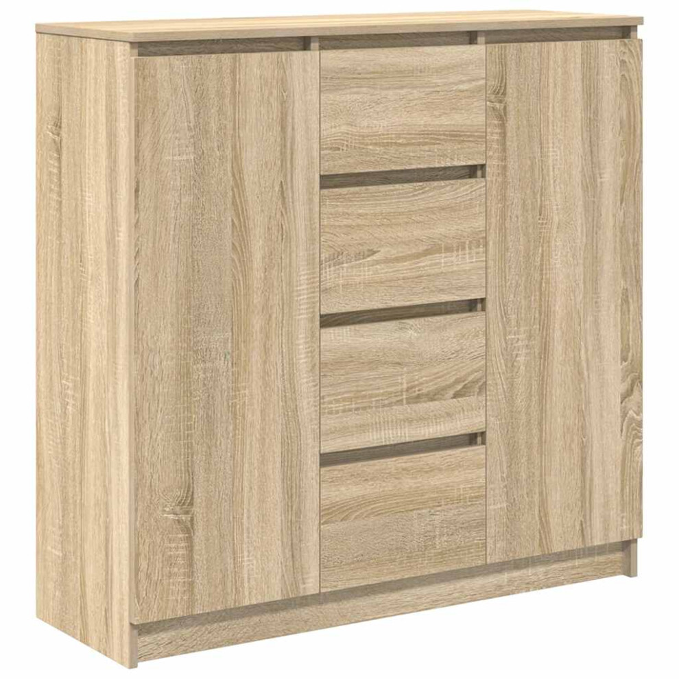 Vidaxl Sideboard With Drawers Sonoma Oak 100.5X35x98.5 Cm Engineered Wood