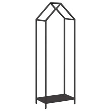 vidaXL Firewood Rack Black 40x25x120 cm Cold-rolled steel
