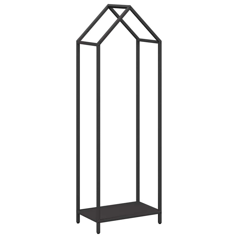 Vidaxl Firewood Rack Black 40X25x120 Cm Cold-Rolled Steel
