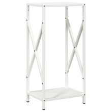 vidaXL Brennholzregal Weiß 34x25x70 cm Kaltgewalzter Stahl