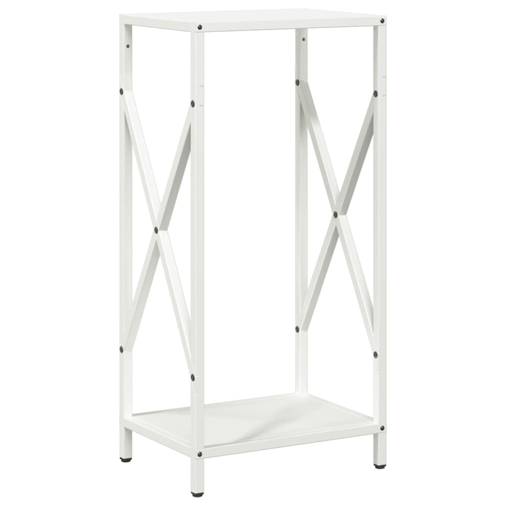 Vidaxl Firewood Rack White 34X25x70 Cm Cold-Rolled Steel