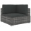 VidaXL vidaXL Modular-Sofa-Eckteil 1 Stk. + Auflagen Poly Rattan Grau 1
