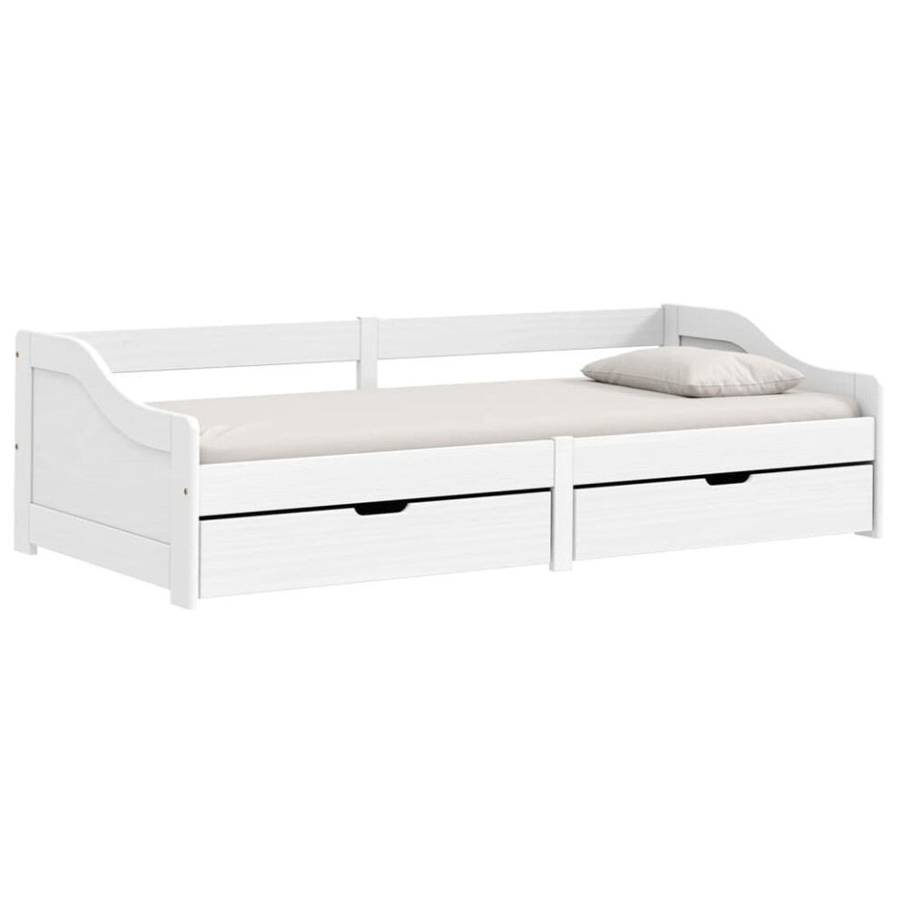 Vidaxl Day Bed With 2 Drawers Without Mattress "Irun" White 90X200 Cm