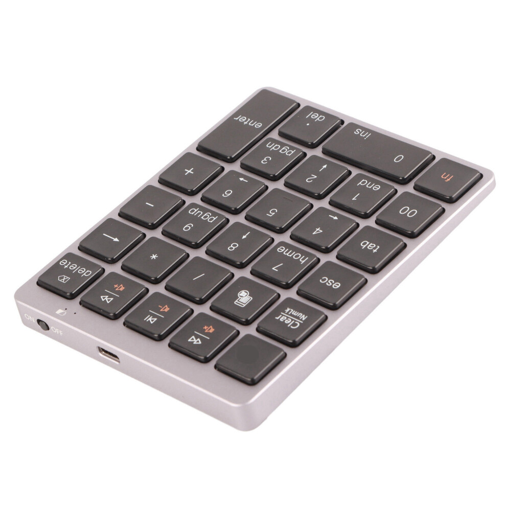 Bluetooth 3.0 Numeric Keypad, Aluminum Alloy, 28 Keys, Rechargeable 5071391769765