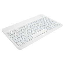 10-inch Wireless Bluetooth RGB Keyboard White for Phone & Tablet