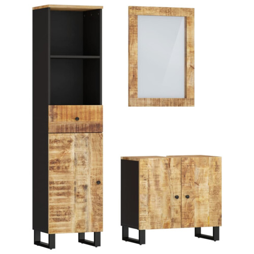 VidaXL vidaXL 3-tlg. Badmöbel-Set Massivholz Mango