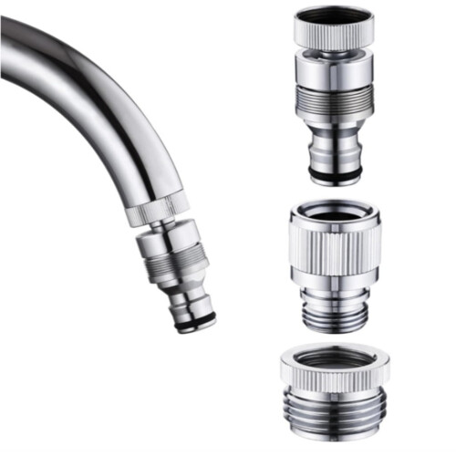 Wasserhahn-Schlauch-Adapter Edelstahl 4er-Pack 2