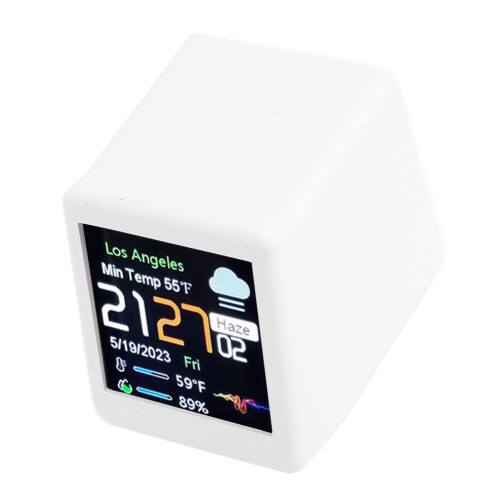 LCD Digital Calendar Clock with WiFi Weather Forecast, White