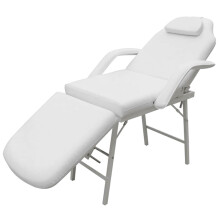 vidaXL Kosmetikstuhl Tragbar Kunstleder 1857876 cm Weiß