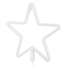 LED Neon Star Sign for Events & Home Battery/USB Powered Warm Yellow Glow