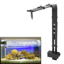 Aluminum Alloy Adjustable Fish Tank Light Stand, Black