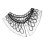 Soft Detachable Spread Lapel Collar Decorative Neckpiece-Black 1
