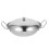 Stainless Steel Wok Pan Double Handle 9 Inch 6