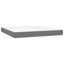 vidaXL Taschenfederkernmatratze Mittel Dunkelgrau 180x200x20 cm Stoff