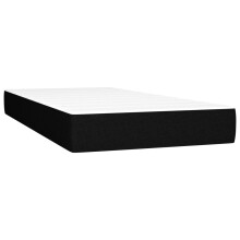 vidaXL Taschenfederkernmatratze Mittel Schwarz 80x200x20 cm Stoff