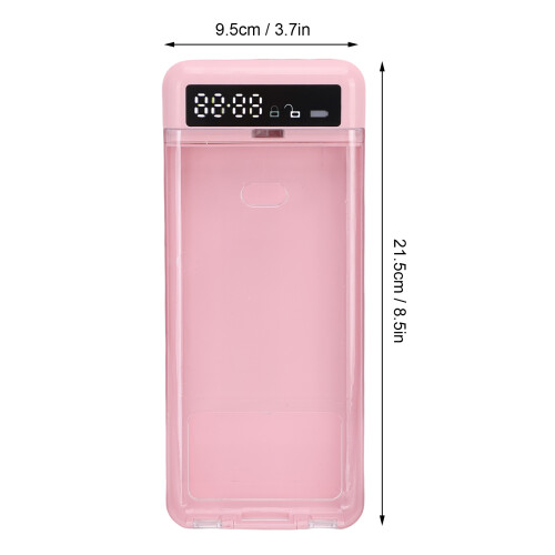 Rosa Lock Box 21,5  9,5 cm, 300 mAh Telefon-Timer 1