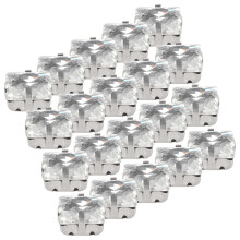 20Pcs 11mm Square Claw Rhinestones Shiny Glass DIY Shoe & Clothing Decoration