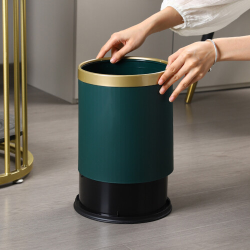 Convenient Press Circle Trash Container-Large orange size 2