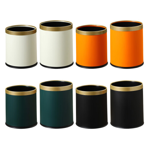 Convenient Press Circle Trash Container-Large orange size 1