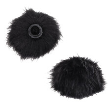 2 Stück Flauschige Mikrofon-Windschutzfilter Rauschreduzierung Windfilter Schwarz