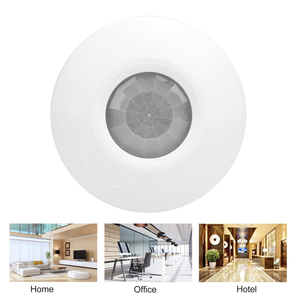 12V 360 Motion Sensor Ceiling Detector For Home & Security, Milky White 7661391771783