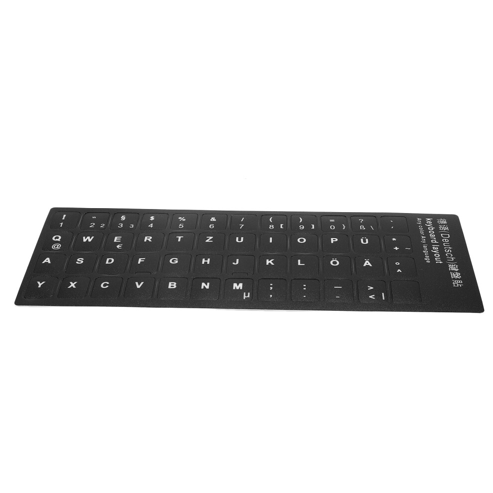 Replacement German Keyboard Stickers For Desktop & Laptop Precise Fit Black 4631391772274