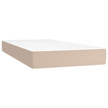 vidaXL Taschenfederkernmatratze Mittel Cappuccino 90x200x20 cm Kunstleder
