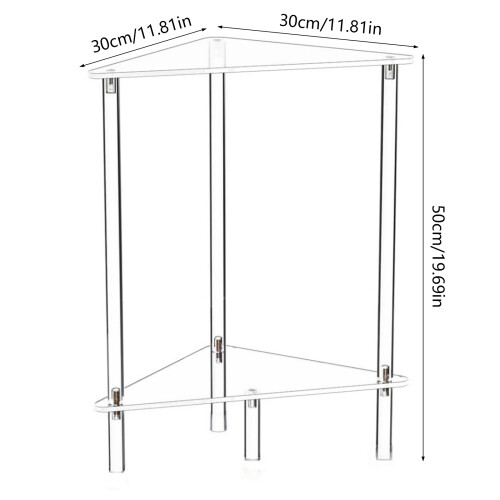 Waterproof Acrylic Triangulum Shelf 2 Level Bathroom Storage Bay 2