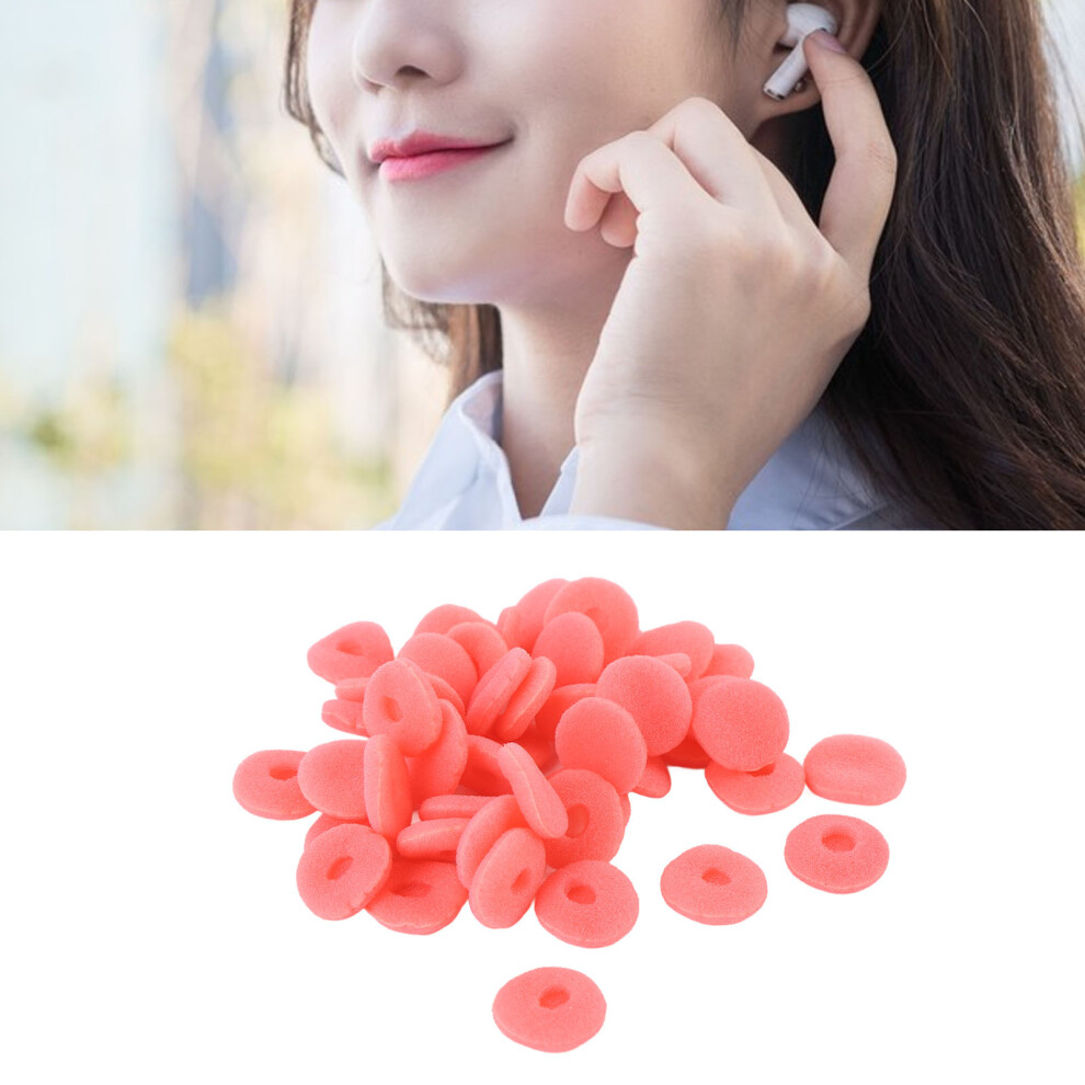 50Pcs Foam Earbuds Cover 15Mm Replacement Tips For Mp3, Mp4, Tablets Red 3521391772903