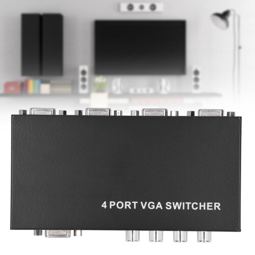 VGA SVGA Switchbox 4-in-1-out Plug Play