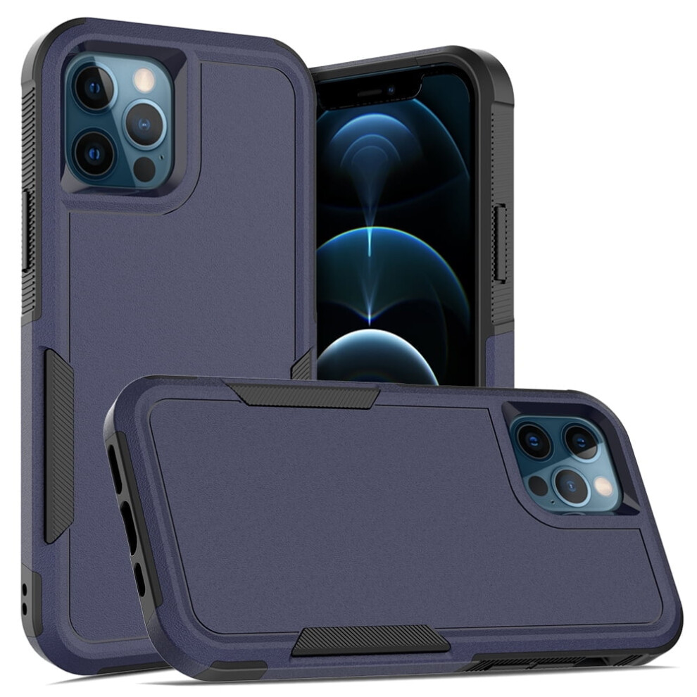 Defender Case For Iphone 12 6.1'' Â Heavy Duty 1-In-1 Rugged, Dustproof, Shockproof, Non-Slip Cover, (Compatible With Iphone 12) Blue 9489952227177