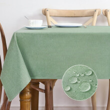 Textured Rectangular Tablecloth 60x84", Water-Resistant, Spill-Proof, Wipeable, Wrinkle-Free – for Dining, Parties, Farmhouse & Spring